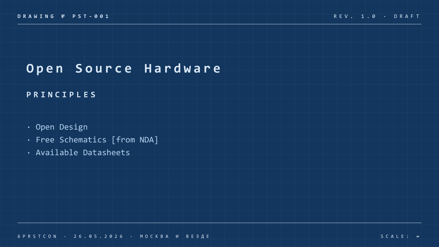 Open hardware и воспроизводимость устройства